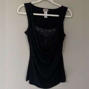 Women’s embellished double layer tank